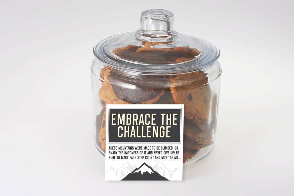 Embrace the challenge cookie Jar that inspires greatness