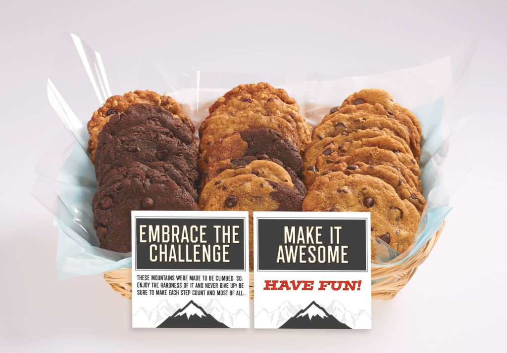 Embrace the challenge cookie gift basket