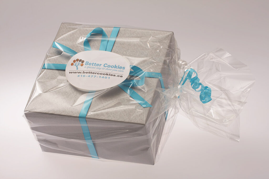 2 dozen cookie gift box with ribbon