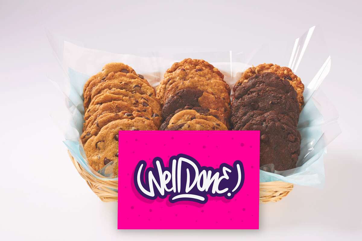 Well Done Cookie Gift Basket ICare Cookie Gift Baskets BetterCookies ca